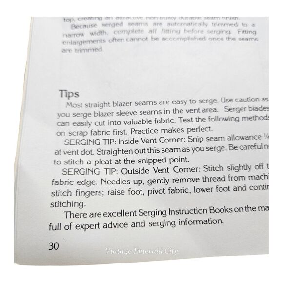 Vtg Blazers Made Easy by Janet Stahl How-to Booklet Home Sewing 1987 Patterns - Picture 6 of 7